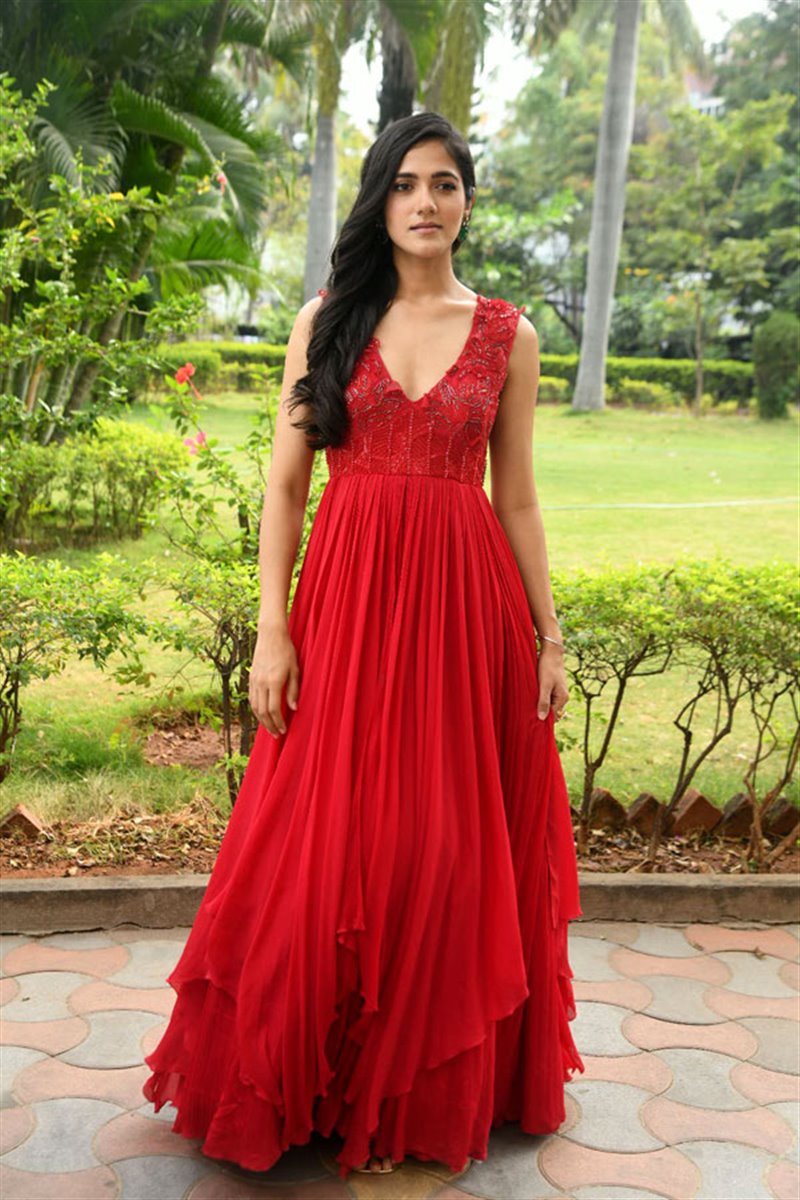 Telugu Actress Simran Choudhary in Red Dress